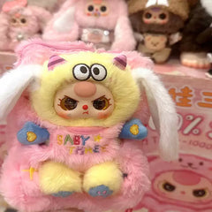 Baby Three cute bag travel mobile phone bag plush blind box trendy toy doll pendant