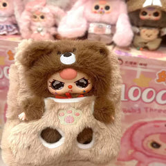 Baby Three cute bag travel mobile phone bag plush blind box trendy toy doll pendant